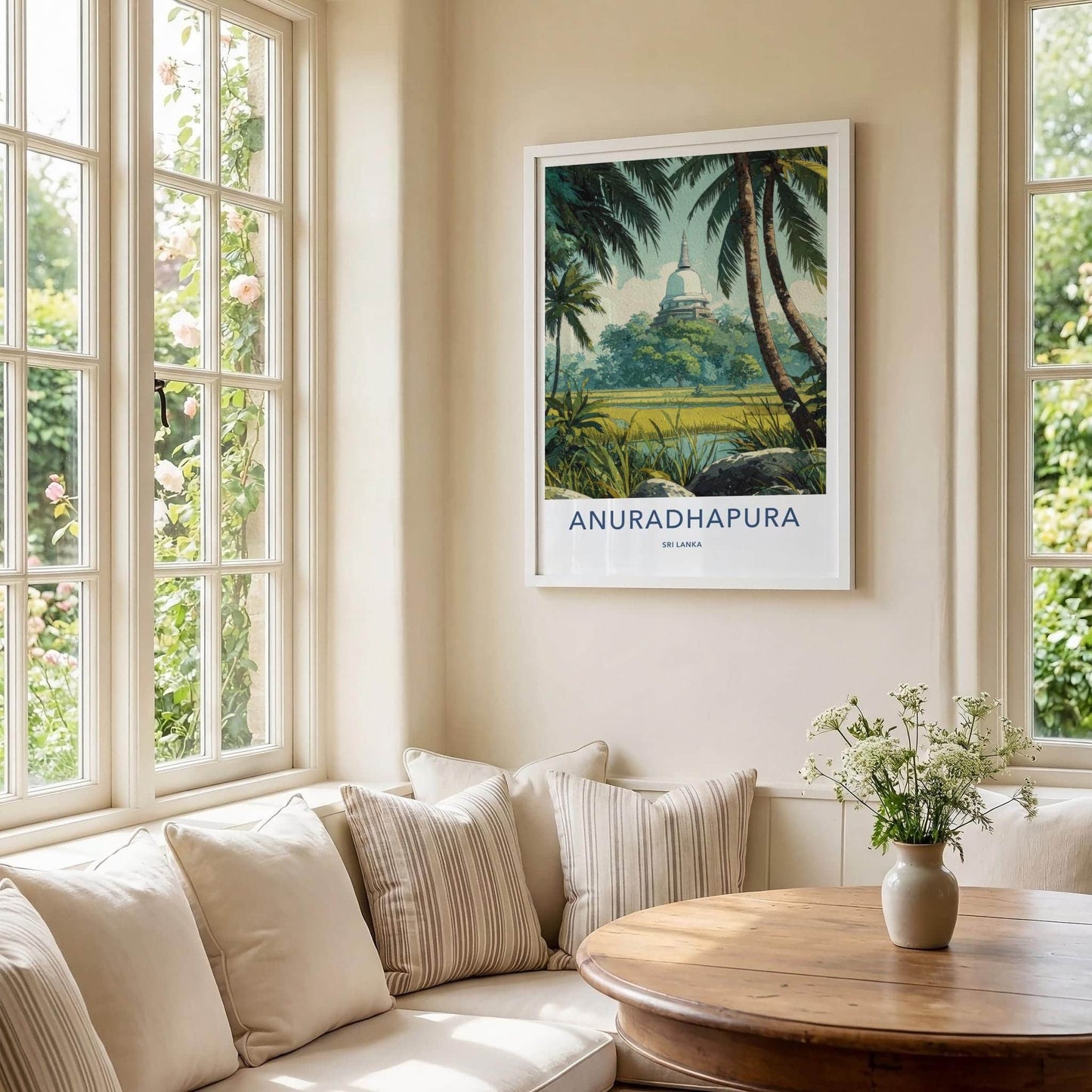 Anuradhapura Poster - Sri Lanka Travel Art - Ancient Stupa View Wall Decor