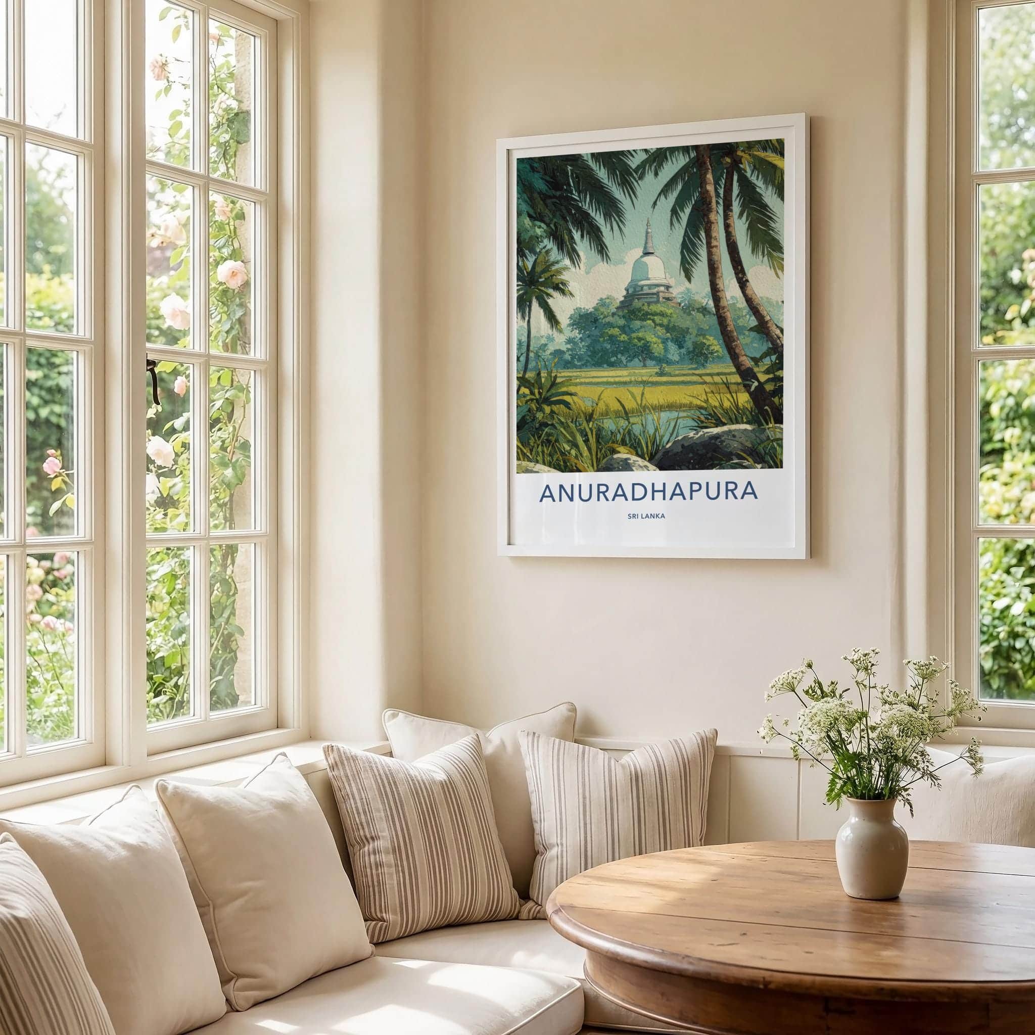 Anuradhapura Poster - Sri Lanka Travel Art - Ancient Stupa View Wall Decor
