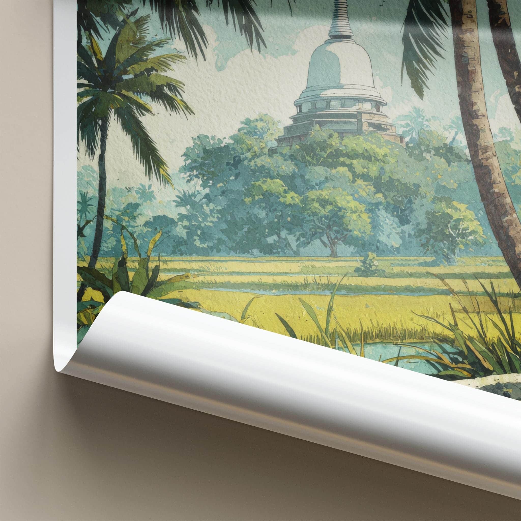 Anuradhapura Poster - Sri Lanka Travel Art - Ancient Stupa View Wall Decor