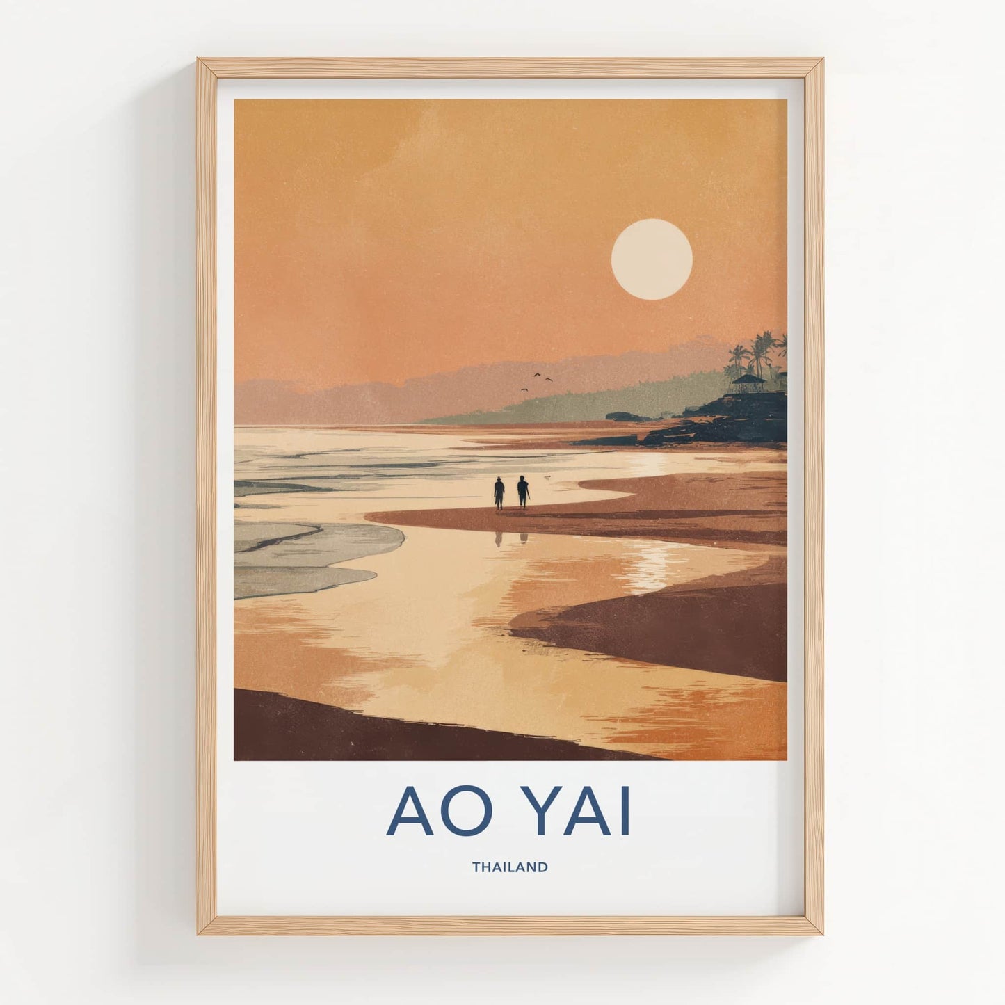 Ao Yai Poster Thailand Sandy Beach Sunset Travel Art Home Decor