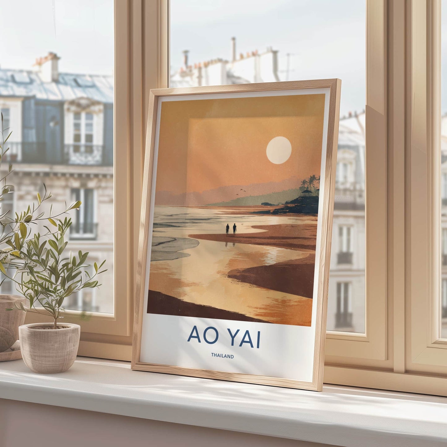 Ao Yai Poster Thailand Sandy Beach Sunset Travel Art Home Decor