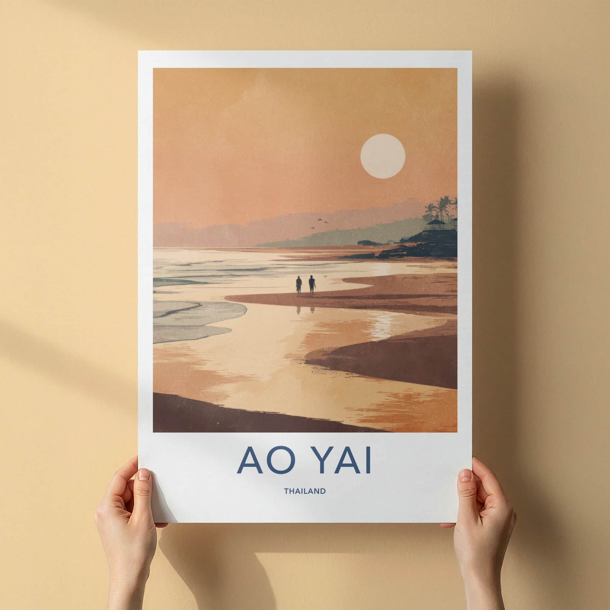 Ao Yai Poster Thailand Sandy Beach Sunset Travel Art Home Decor