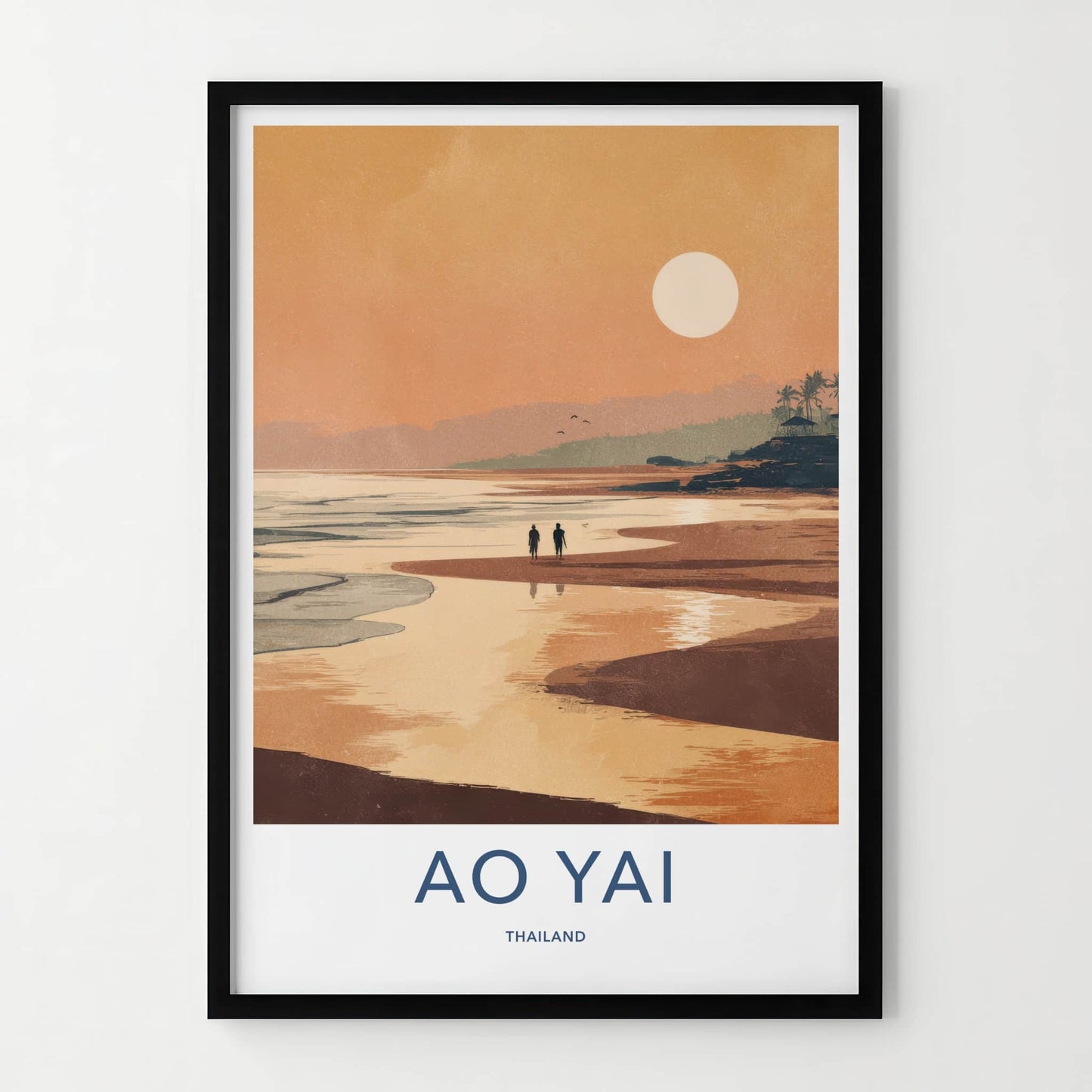 Ao Yai Poster Thailand Sandy Beach Sunset Travel Art Home Decor