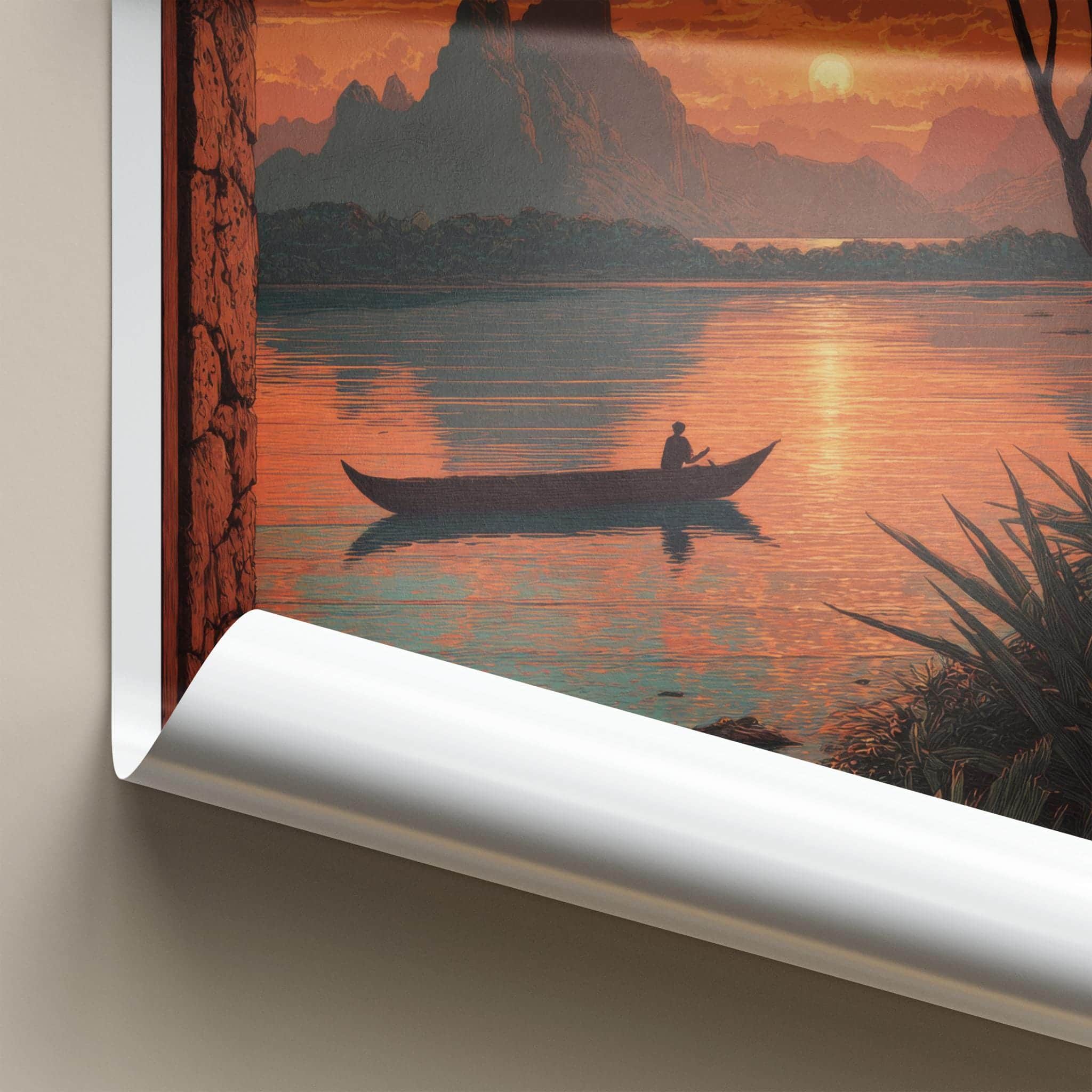 Apia Poster - Samoa Travel Print - Tropical Sunset Travel Decor