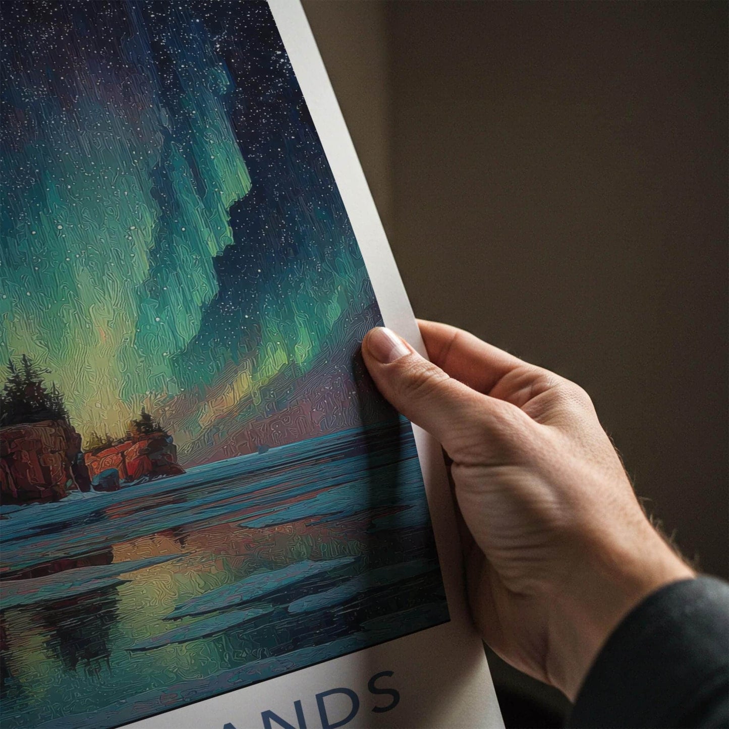 Apostle Islands Poster - Wisconsin Travel Art - Aurora Ice Caves Wall Decor