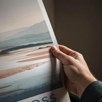 Applecross Poster - Scotland Travel Art - Coastal Houses Landscape Home Decor