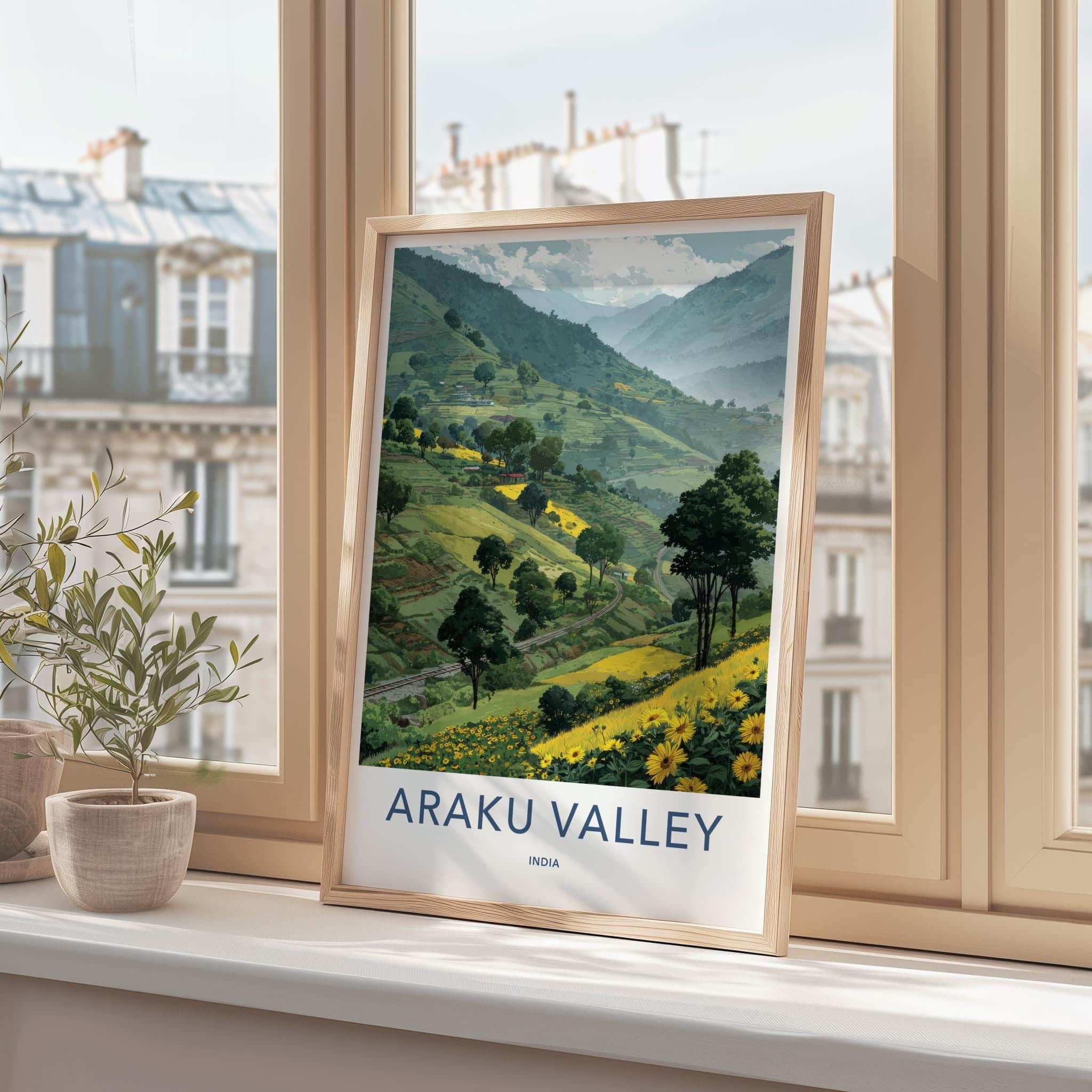 Araku Valley Poster - India Travel Print - Hills railway Wall Decor