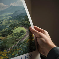 Araku Valley Poster - India Wall Art - Andhra Pradesh Green Valley View Gift