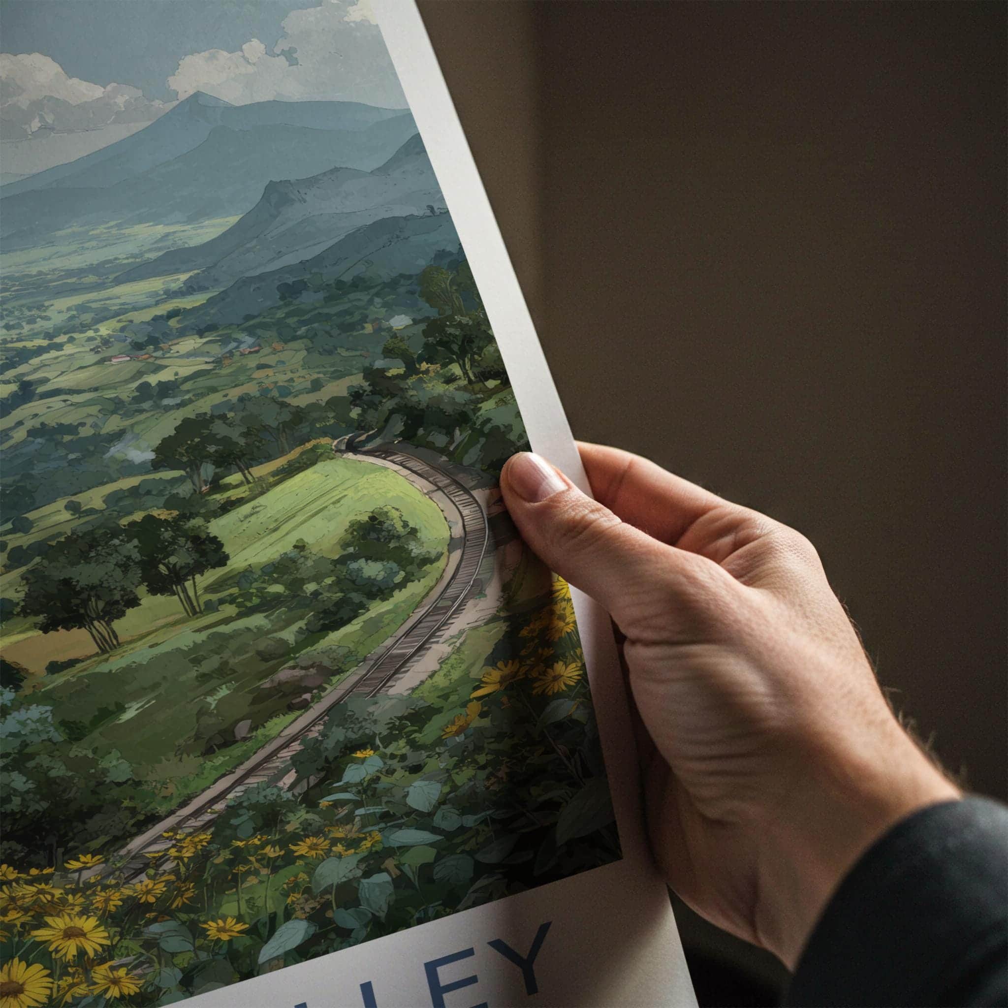 Araku Valley Poster - India Wall Art - Andhra Pradesh Green Valley View Gift