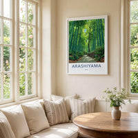Arashiyama Poster - Japan Travel Art - Bamboo Forest Path Home Decor