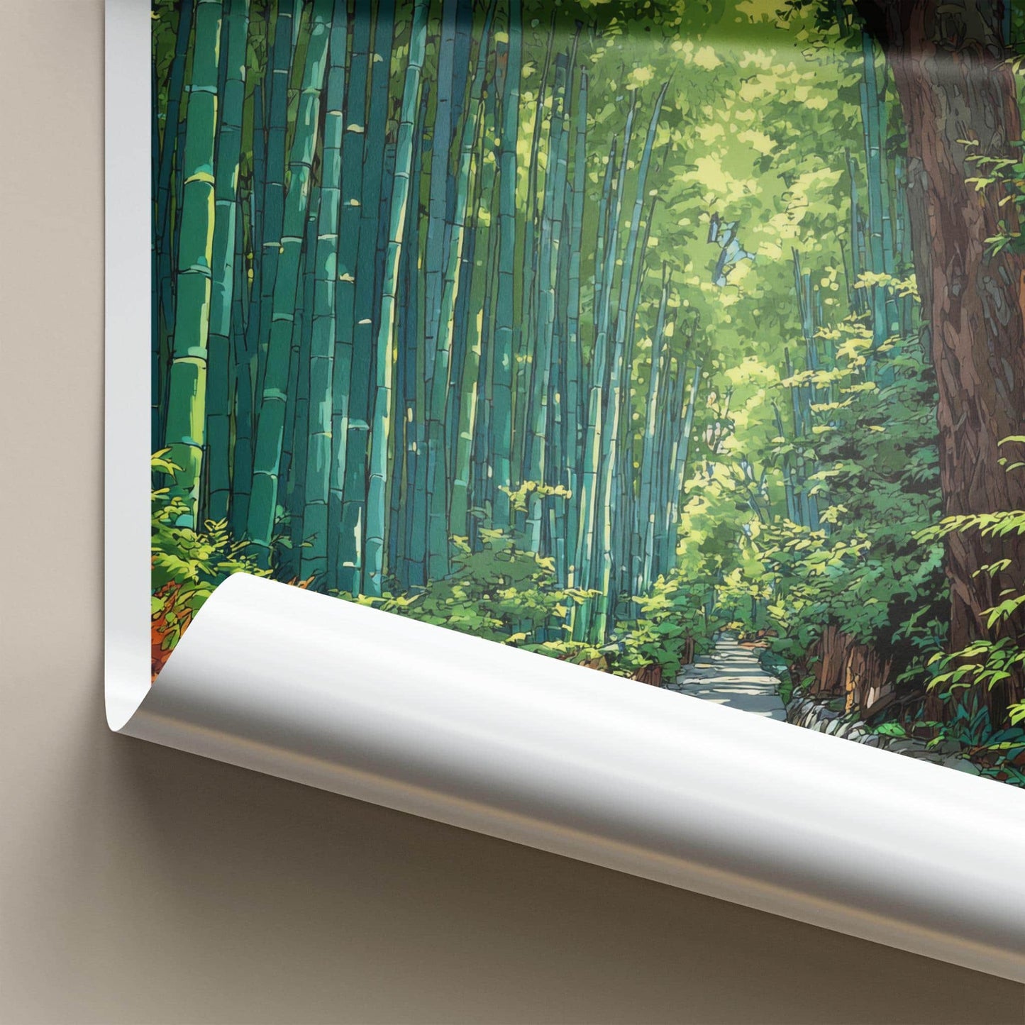 Arashiyama Poster - Japan Travel Art - Bamboo Forest Path Wall Decor