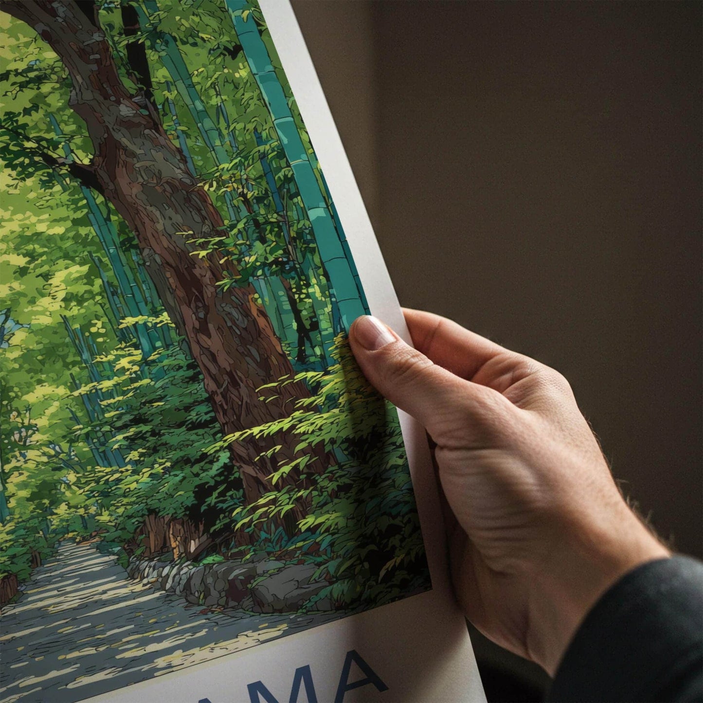 Arashiyama Poster - Japan Travel Art - Bamboo Forest Path Wall Decor