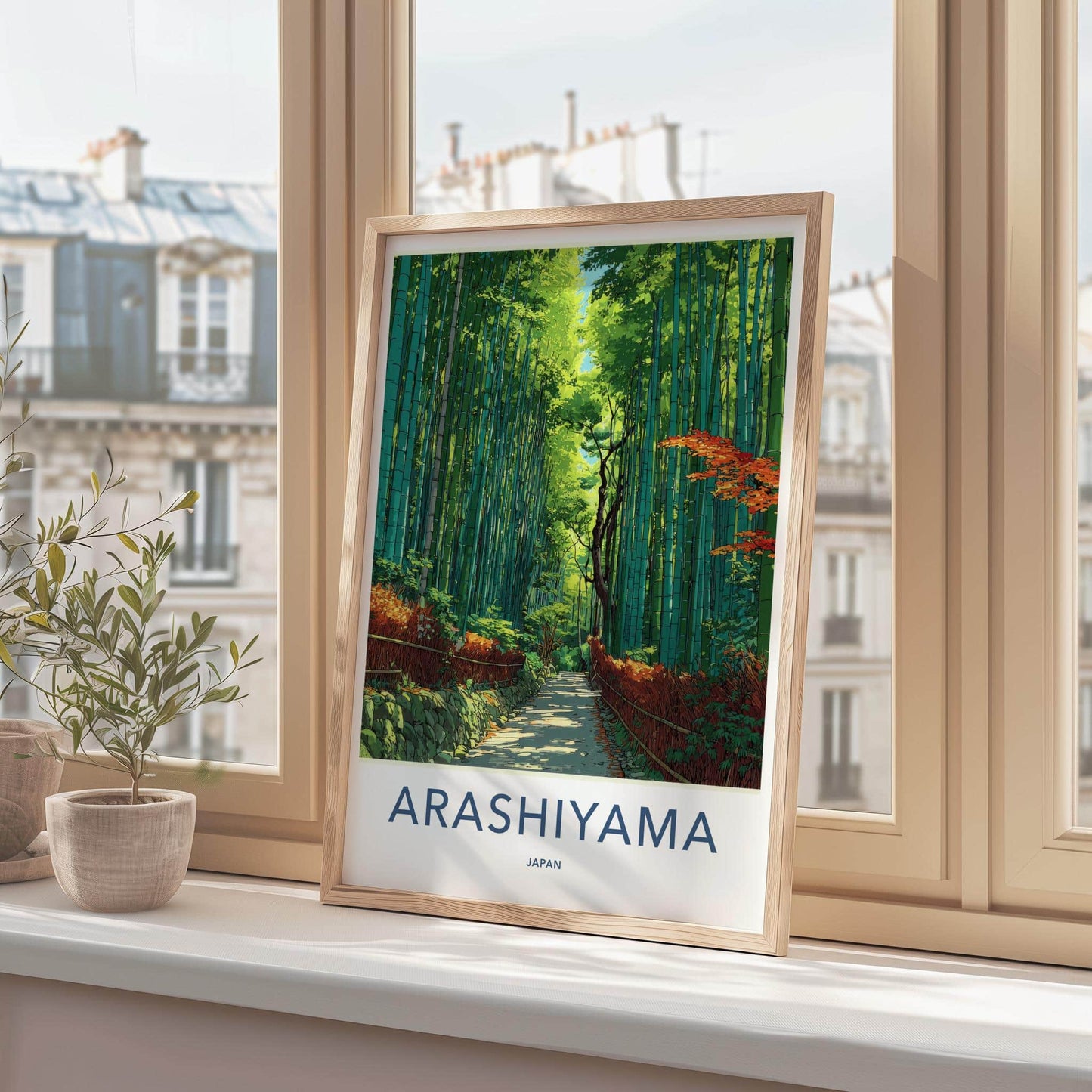 Arashiyama Poster - Japan Wall Art - Bamboo Path Home Decor