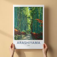Arashiyama Poster - Japan Wall Art - Bamboo Path Home Decor