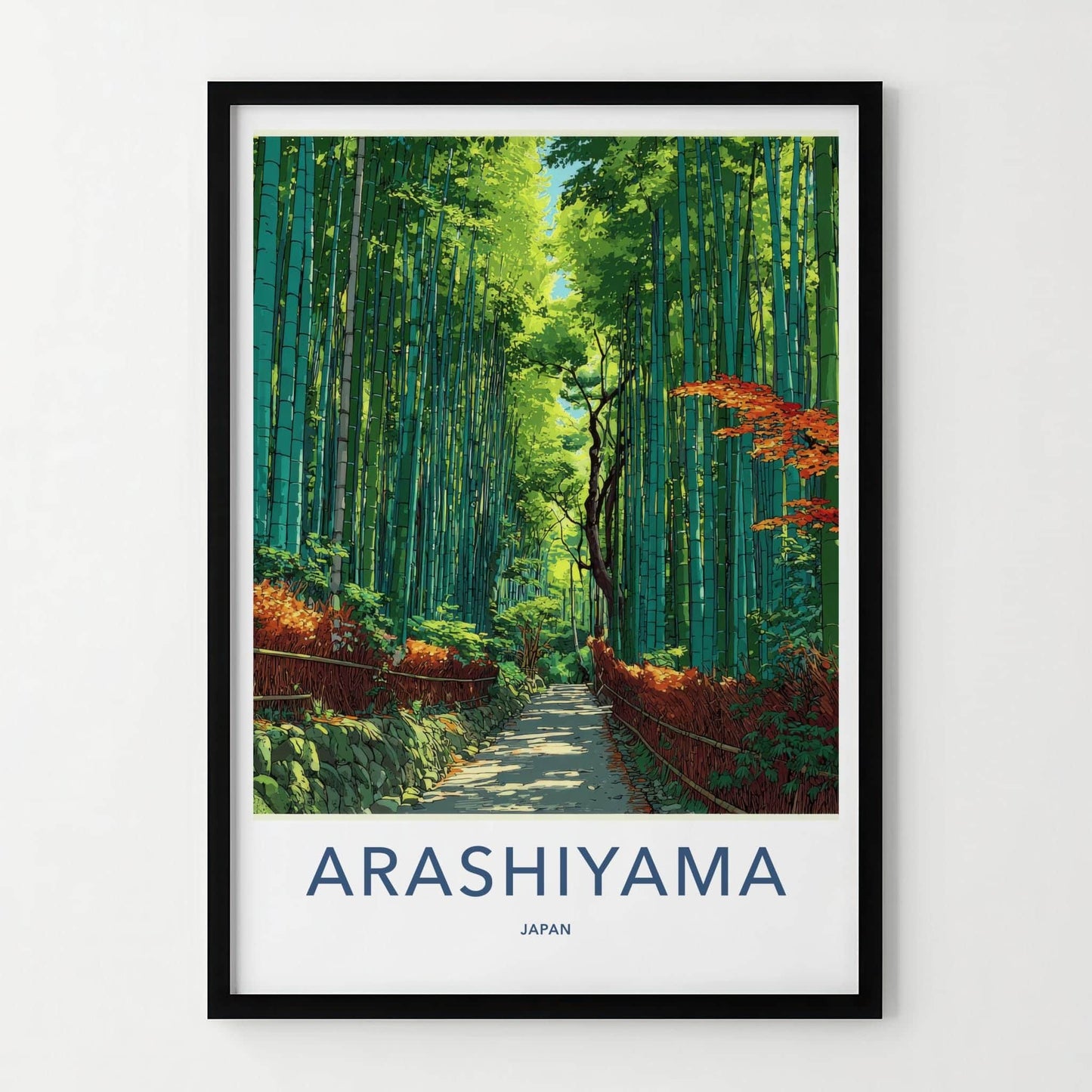 Arashiyama Poster - Japan Wall Art - Bamboo Path Home Decor