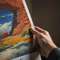 Arches National Park Poster - Utah Travel Art - Red Rock Arch Home Decor