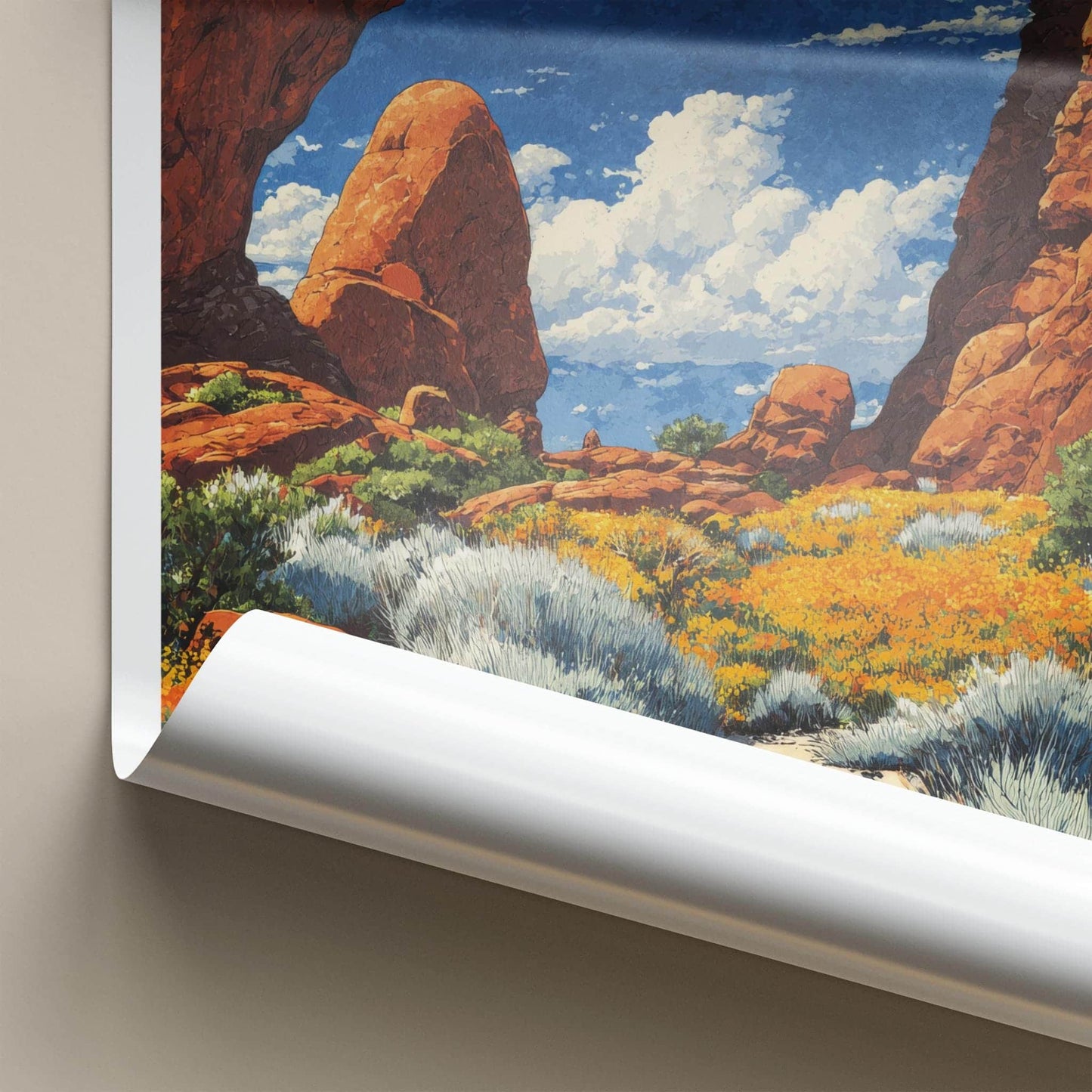 Arches National Park Poster - Utah Travel Art - Red Rock Arch Home Decor
