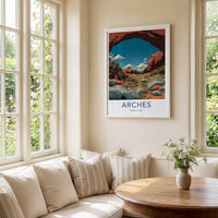 Arches National Park Poster - Utah Travel Art - Red Rock Landscape Wall Decor