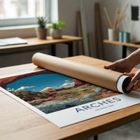 Arches National Park Poster - Utah Travel Art - Red Rock Landscape Wall Decor