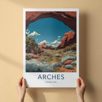 Arches National Park Poster - Utah Travel Art - Red Rock Landscape Wall Decor