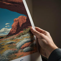 Arches National Park Poster - Utah Travel Art - Red Rock Landscape Wall Decor