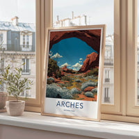 Arches National Park Poster - Utah Travel Art - Red Rock Landscape Wall Decor