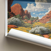 Arches National Park Poster - Utah Wall Art - Red Rock Arch Home Decor