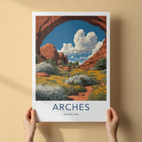 Arches National Park Poster - Utah Wall Art - Red Rock Arch Home Decor