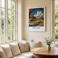 Arches National Park Poster - Utah Wall Art - Red Rock Arch Home Decor