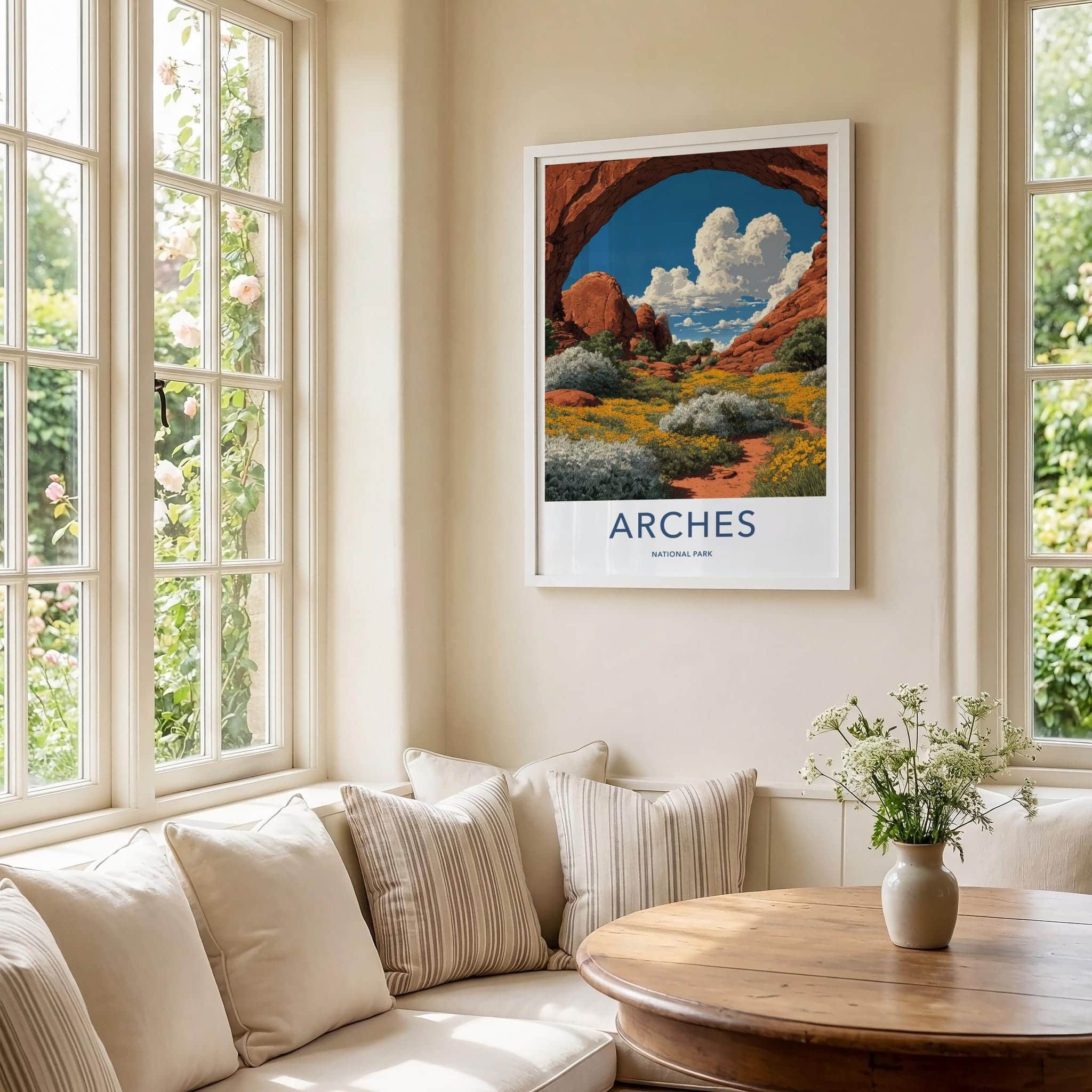 Arches National Park Poster - Utah Wall Art - Red Rock Arch Home Decor