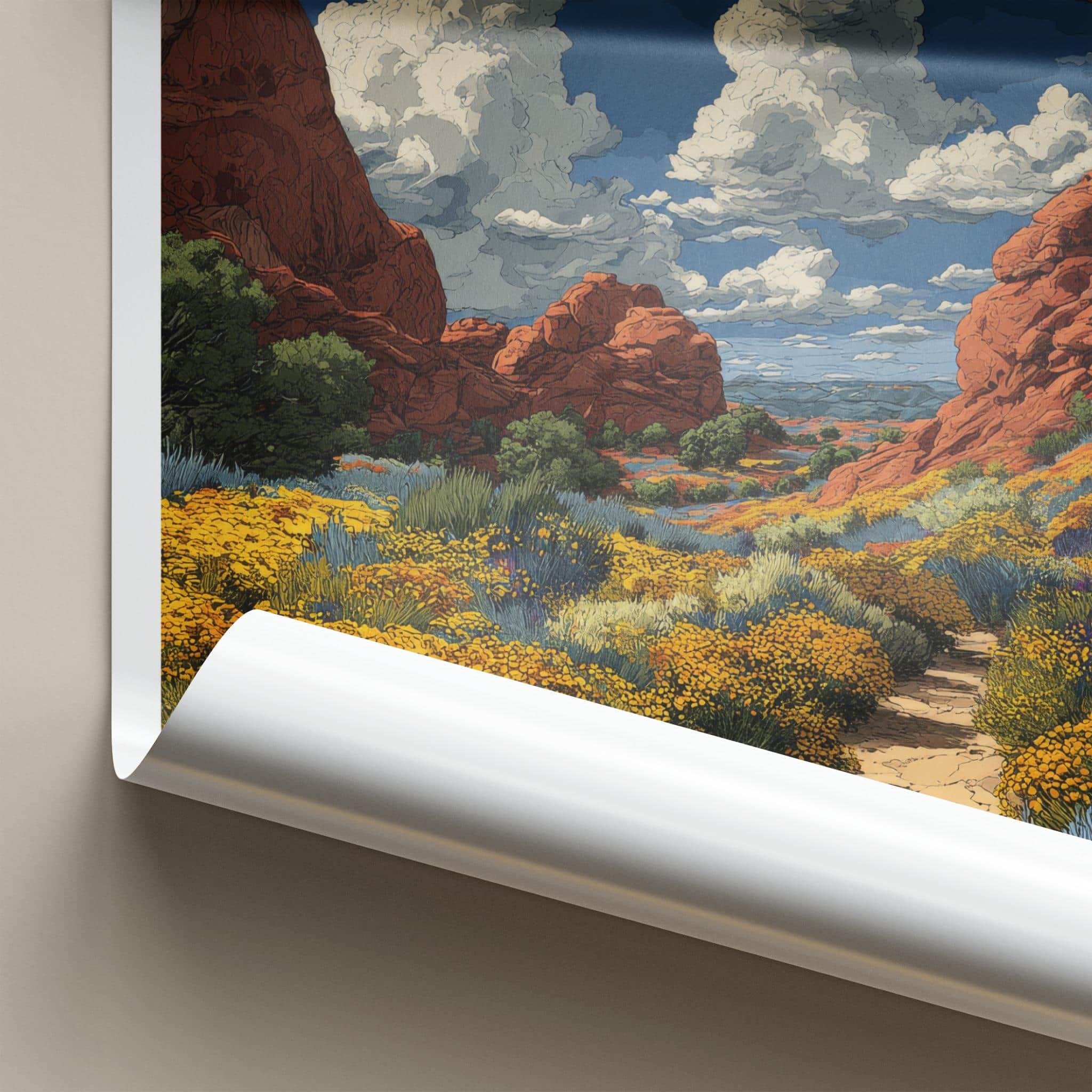 Arches National Park Poster - Utah Wall Art - Red Rock Arch United States