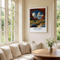 Arches National Park Poster - Utah Wall Art - Red Rock Arch United States