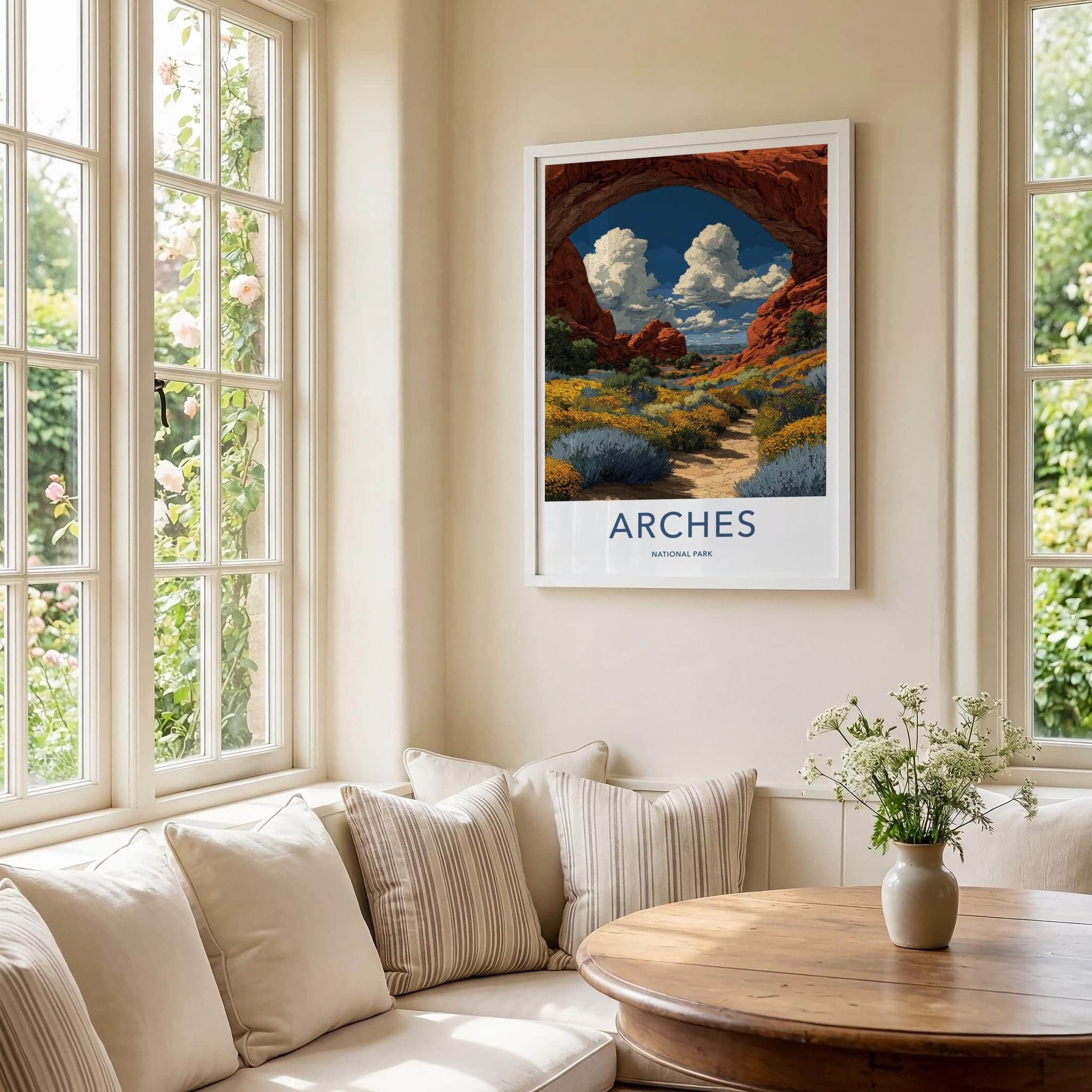 Arches National Park Poster - Utah Wall Art - Red Rock Arch United States