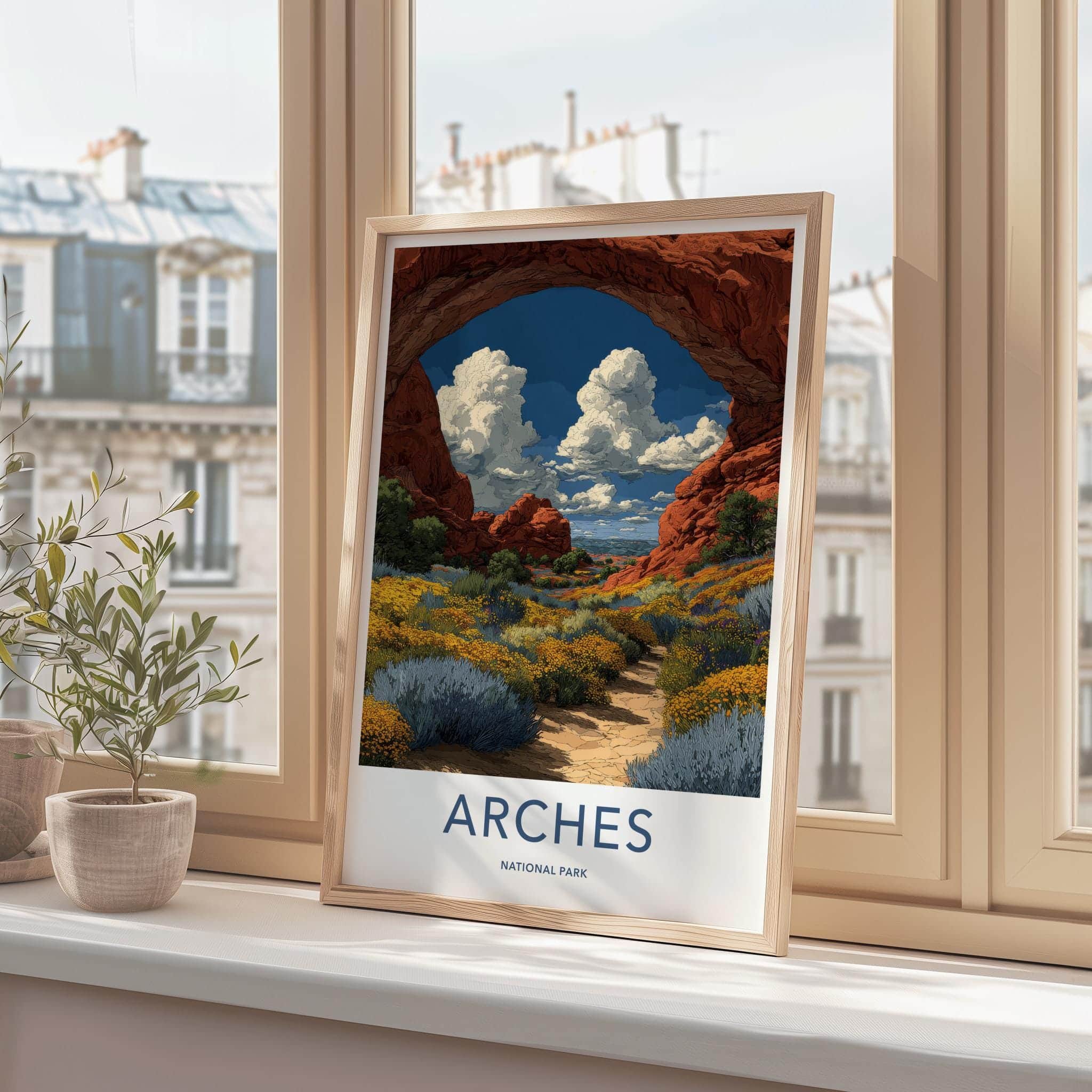 Arches National Park Poster - Utah Wall Art - Red Rock Arch United States
