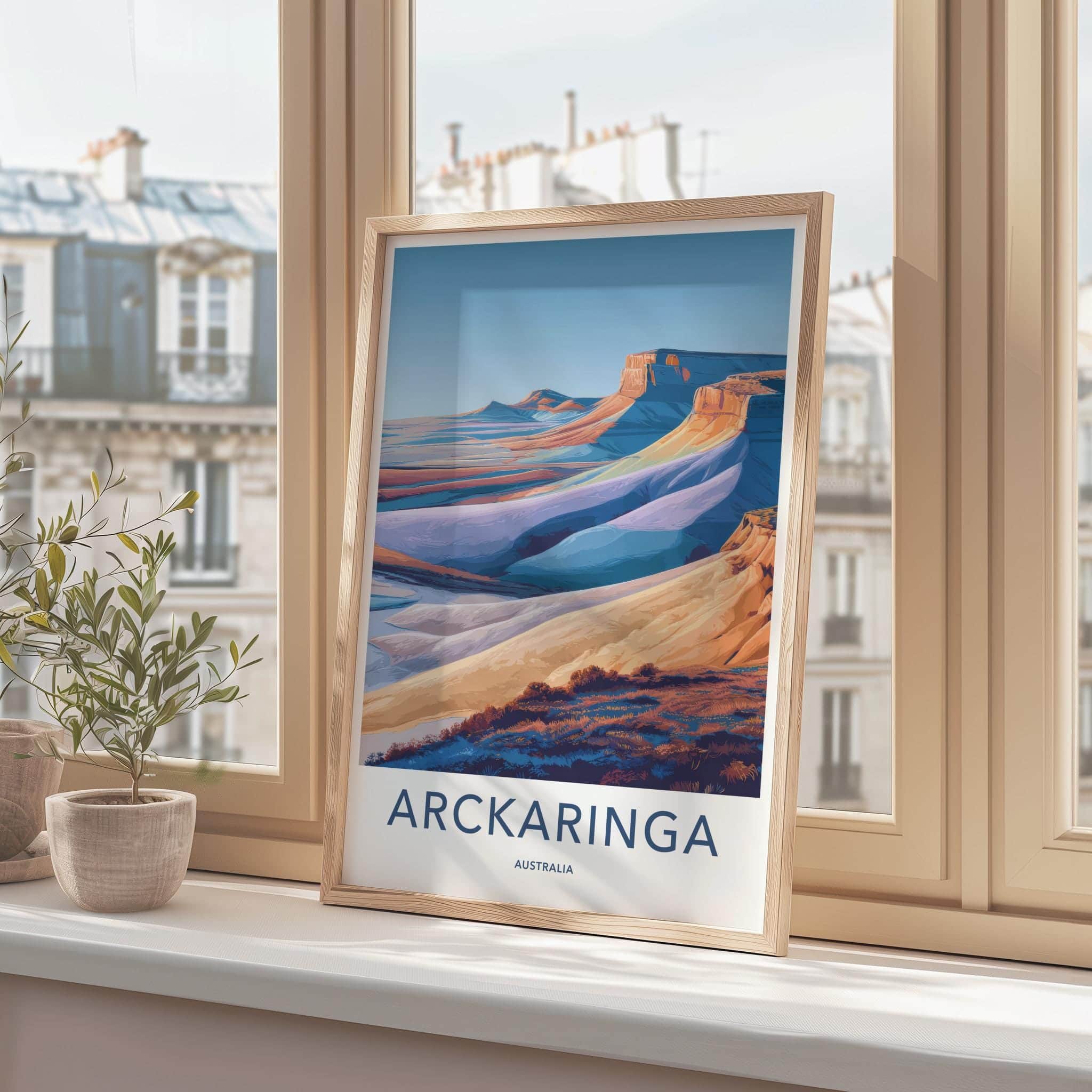 Arckaringa Poster - Australia Wall Art - Layered Desert Landscape Home Decor