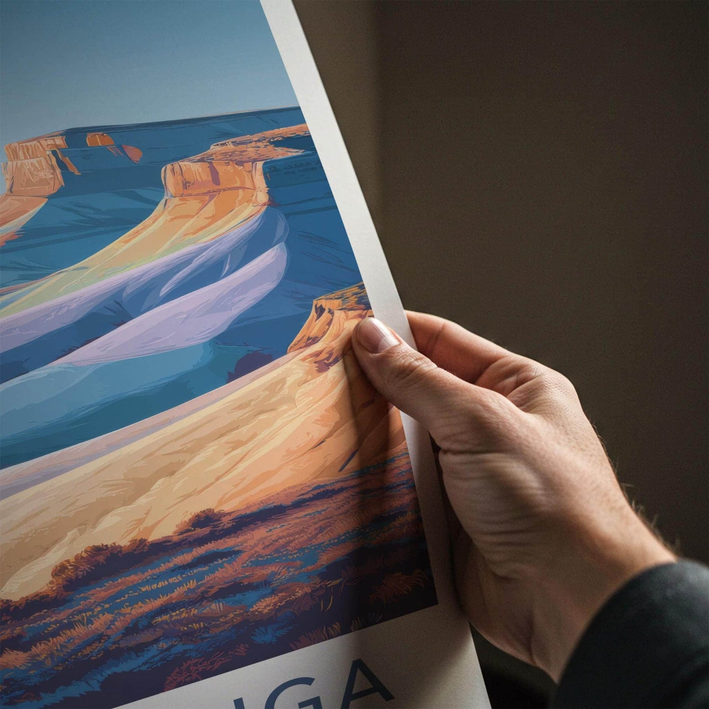 Arckaringa Poster - Australia Wall Art - Layered Desert Landscape Home Decor