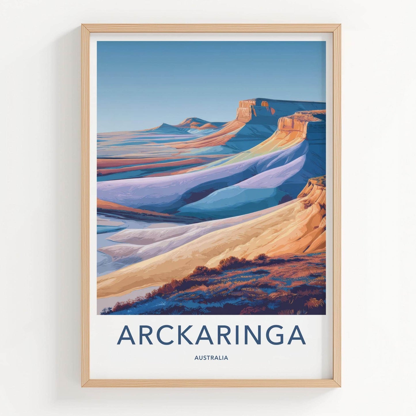 Arckaringa Poster - Australia Wall Art - Layered Desert Landscape Home Decor