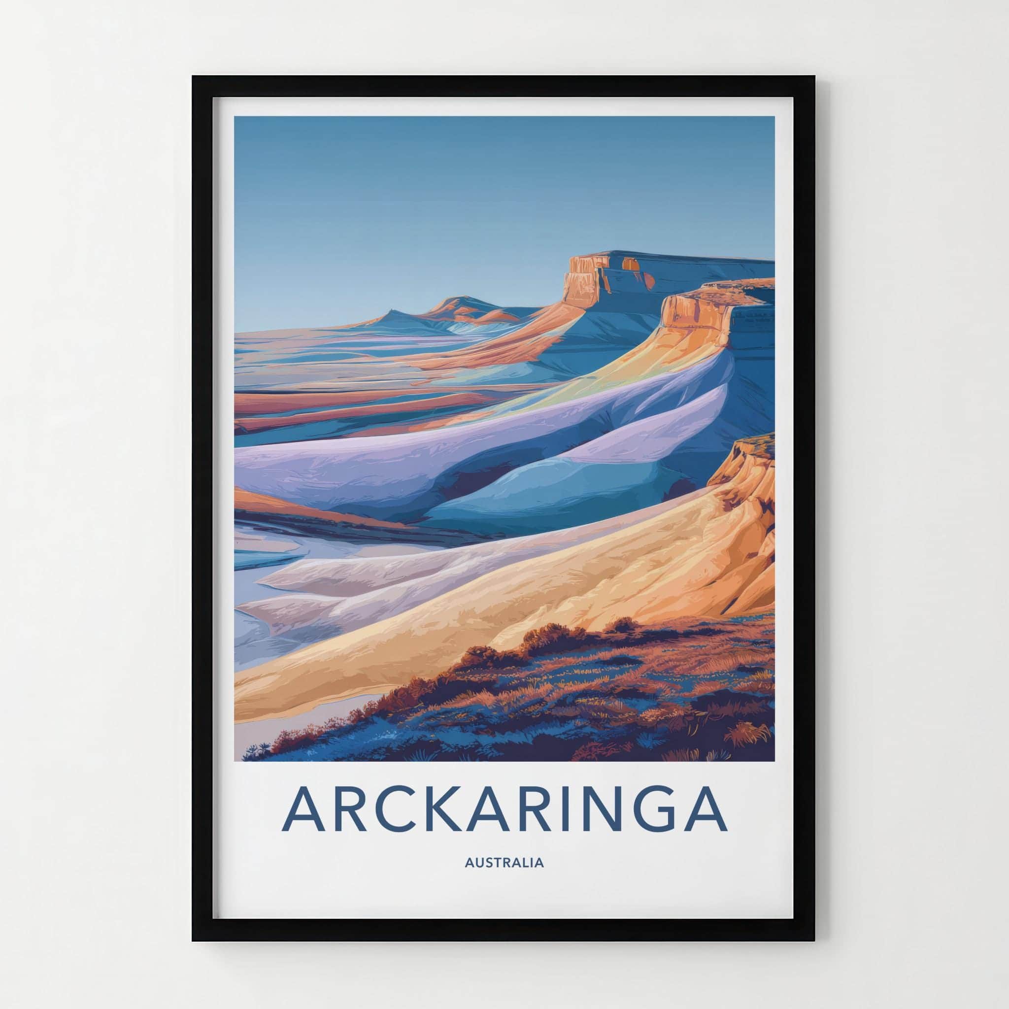 Arckaringa Poster - Australia Wall Art - Layered Desert Landscape Home Decor