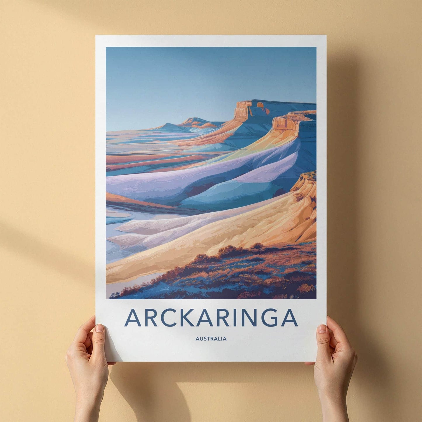 Arckaringa Poster - Australia Wall Art - Layered Desert Landscape Home Decor