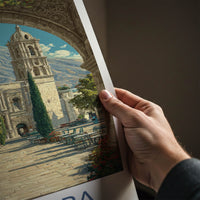 Arequipa Poster - Peru Arched View Bell Tower Home Decor