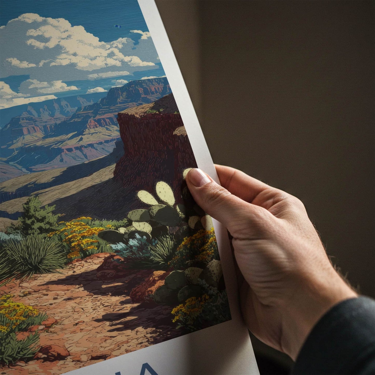 Arizona Poster - Arizona Travel Art - Canyon Vista Flowers Home Decor