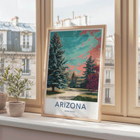 Arizona Poster - Arizona Travel Art - Colorful Sky Building Wall Decor