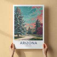 Arizona Poster - Arizona Travel Art - Colorful Sky Building Wall Decor