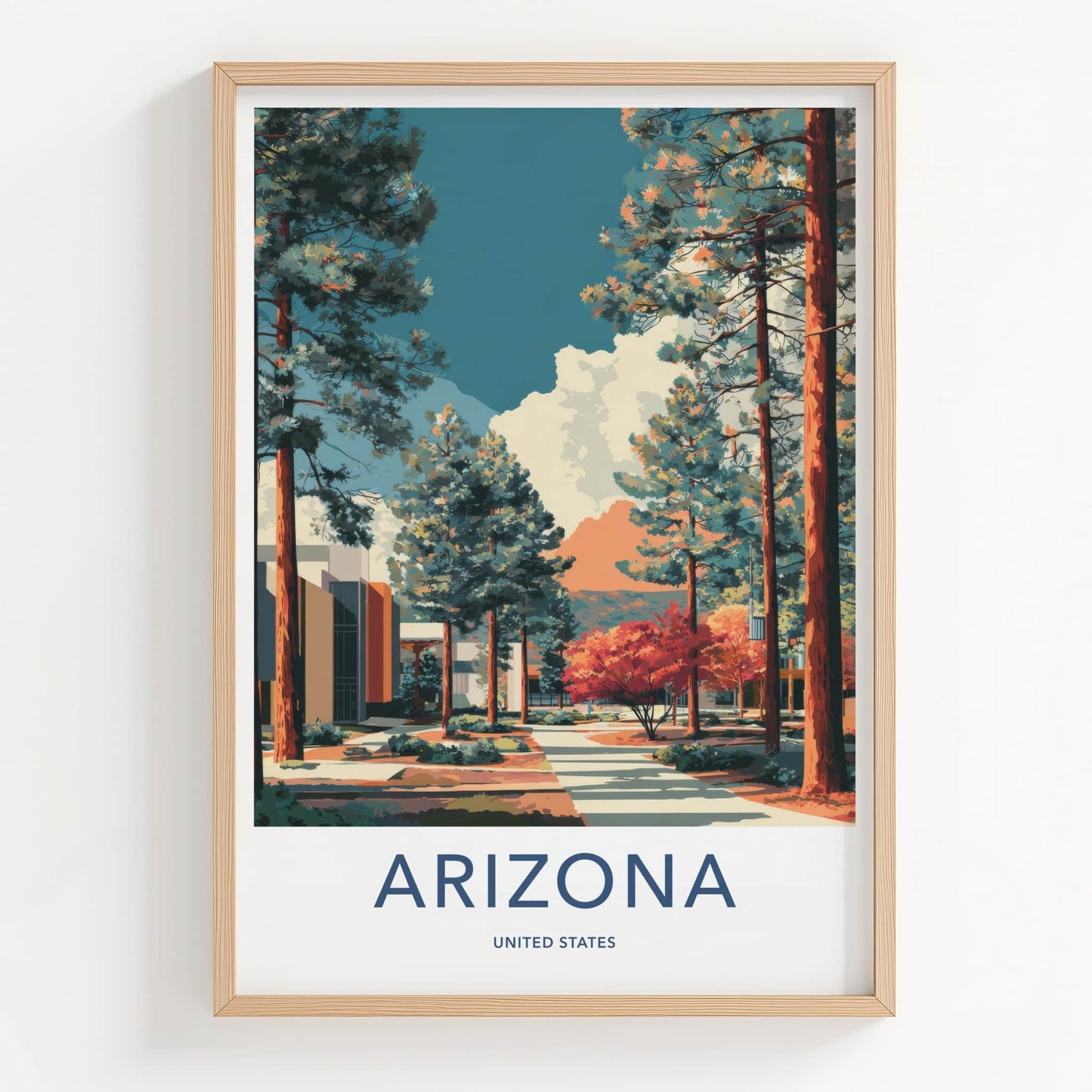 Arizona Poster - Arizona Travel Art - Vibrant Autumn Trees Home Decor