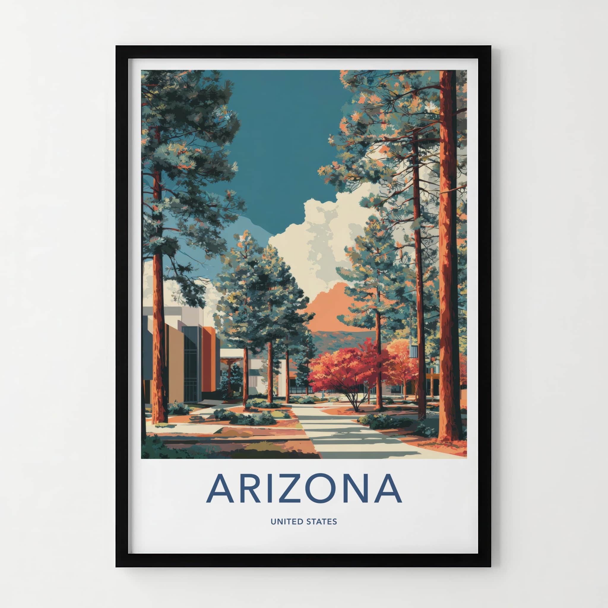 Arizona Poster - Arizona Travel Art - Vibrant Autumn Trees Home Decor