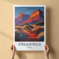 Arkarina Poster - Australia Travel Art - Red Canyon Scenery Home Decor