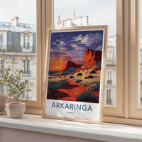 Arkariniga Poster - Australia Travel Print - Red Rock Desert Home Decor