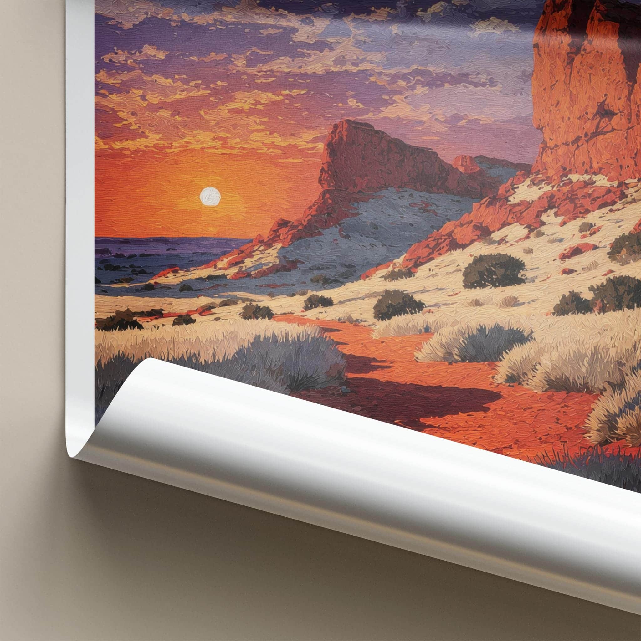 Arkariniga Poster - Australia Travel Print - Red Rock Desert Home Decor