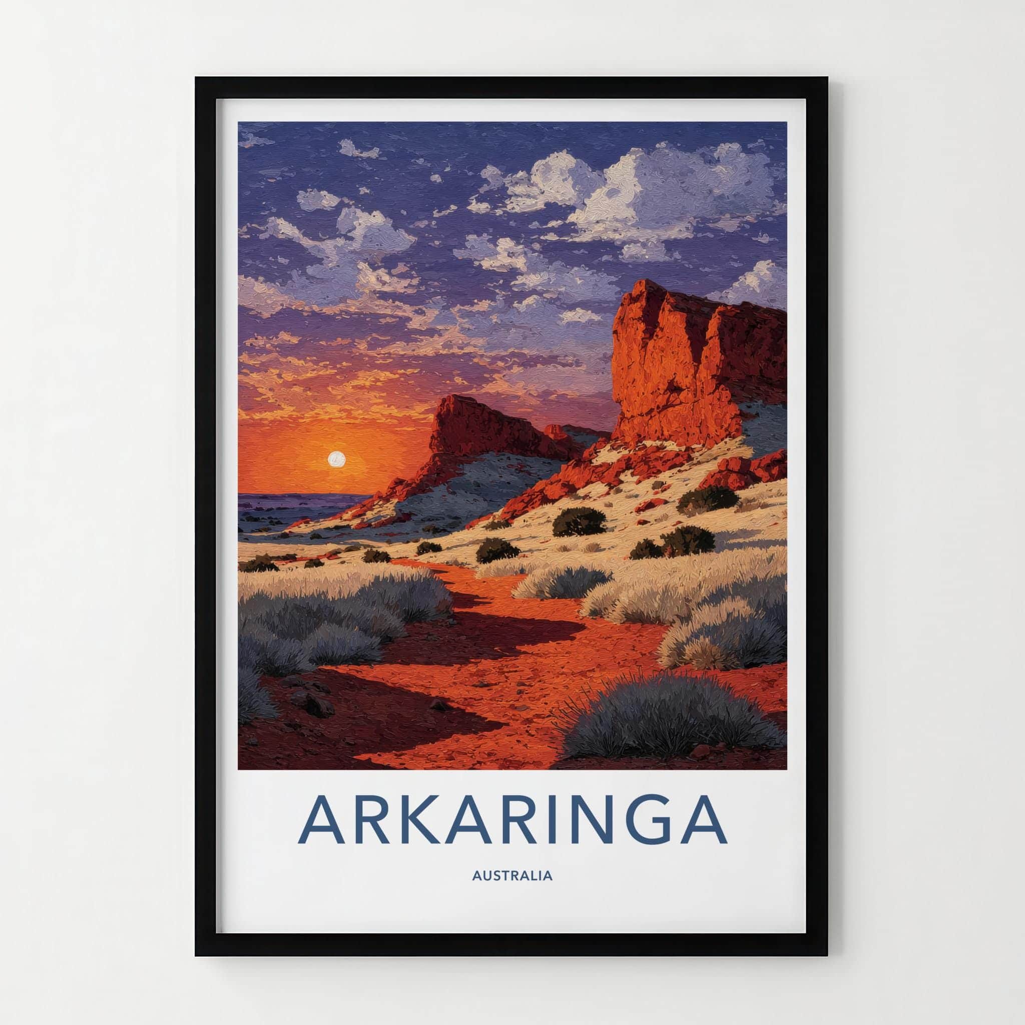 Arkariniga Poster - Australia Travel Print - Red Rock Desert Home Decor
