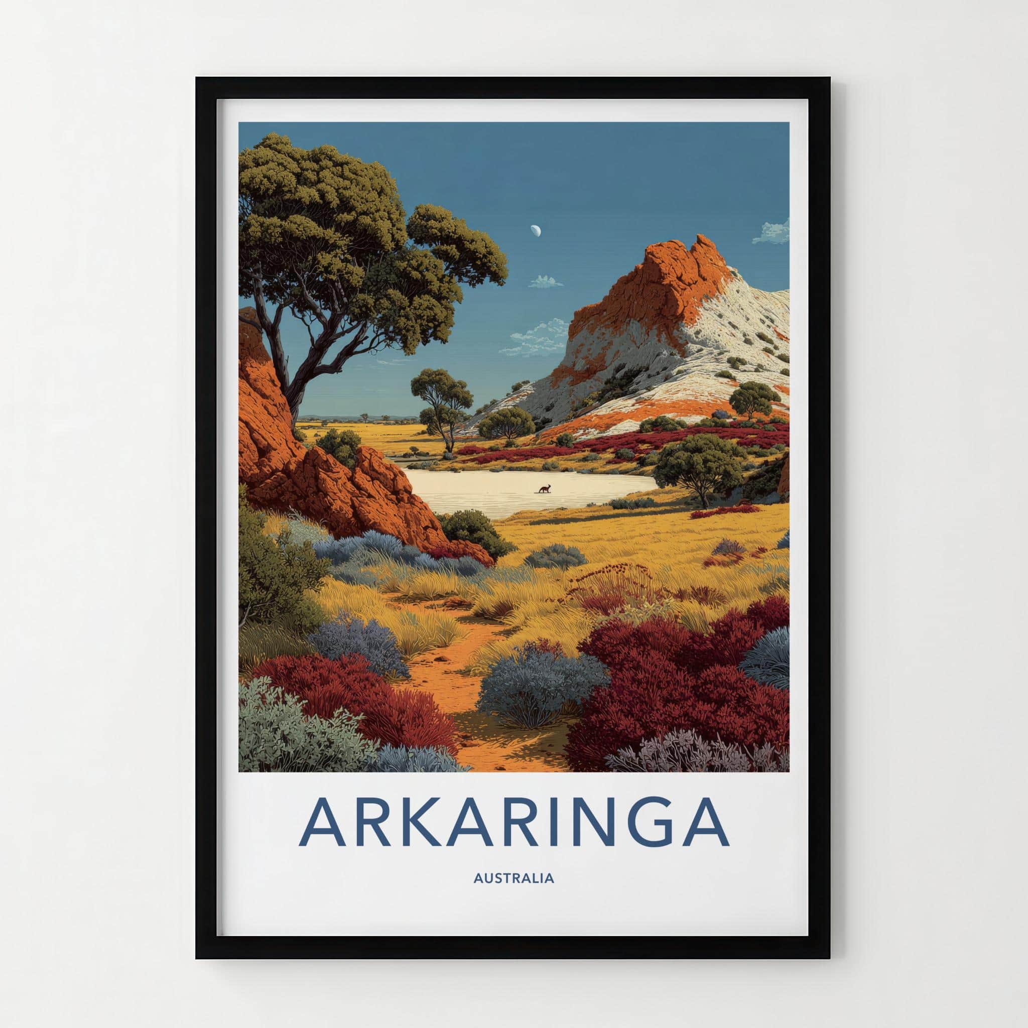 Arkarringa Poster - Australia Travel Art - Outback Landscape Home Decor